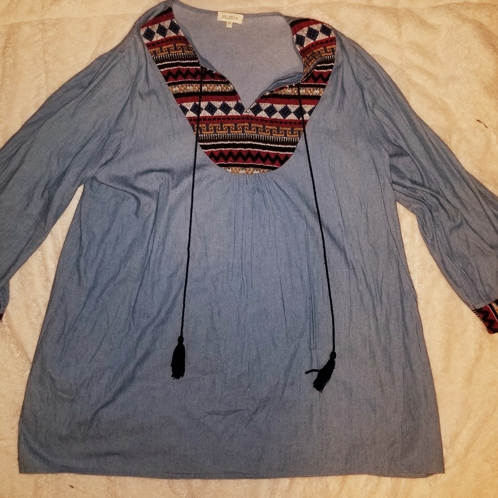 VINTAGE AZTEC Top by Velzera 3X